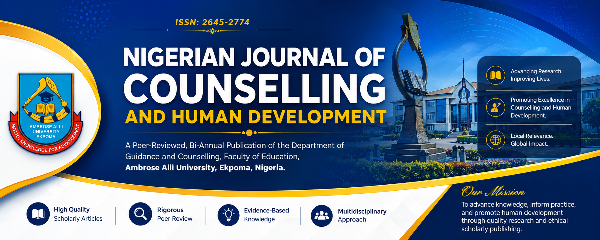 NIGERIAN JOURNAL OF COUNSELLING AND HUMAN DEVELOPMENT